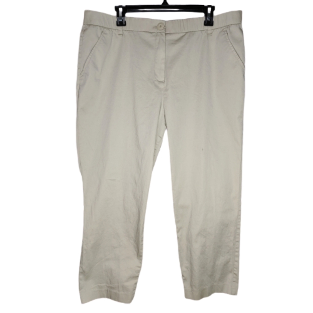 Nue Options Plus Casual Khaki Ankle Pants Size 18W